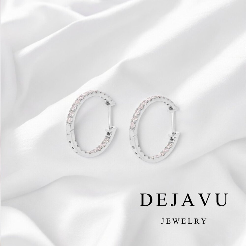Diamond Round Earrings